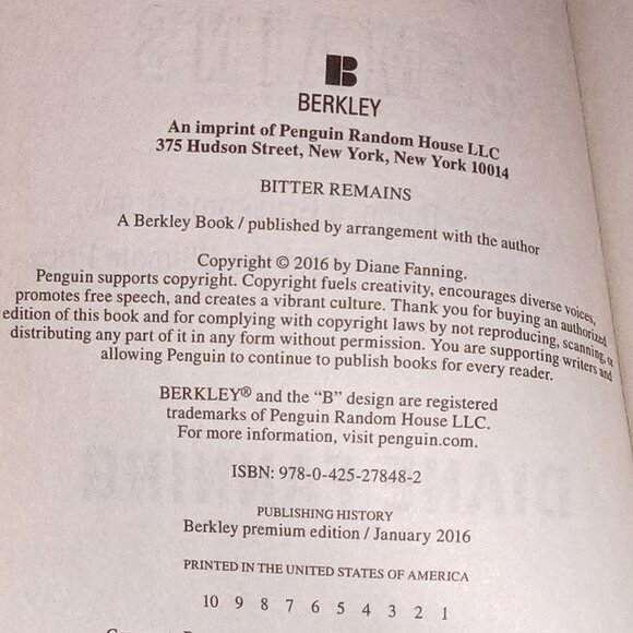 True Crime Book, Bitter Remains, Diane Fanning, Paperback Book - Picture 4 of 9